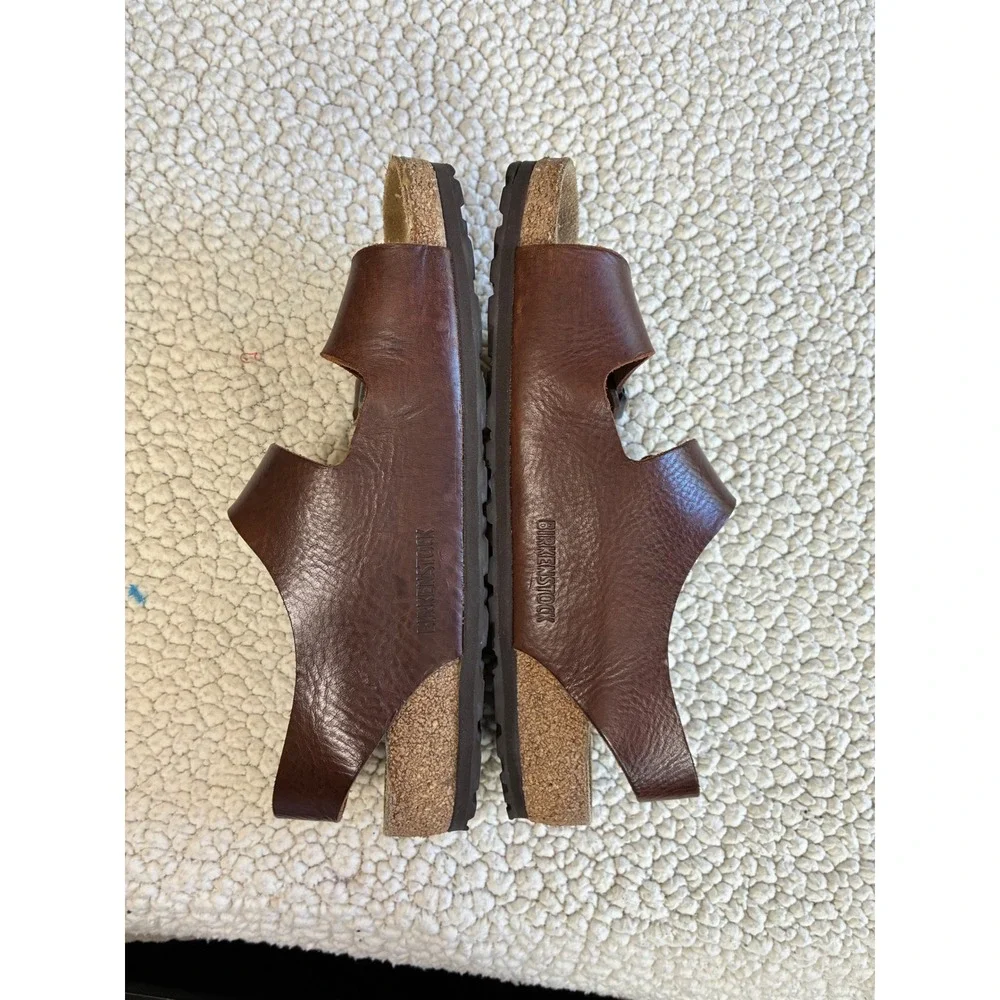 Birkenstock Milano Habana Brown Oiled Leather Slingback Sandals Mens 8 Womens 10